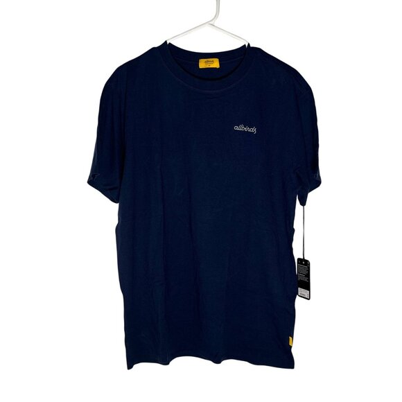 Allbirds Allgood Cotton Logo Tee Men's Size Medium in Deep Navy Blue NWT! - Picture 1 of 5